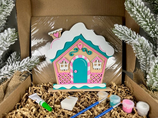DIY Paint Kit, Christmas, Ginger Bread House,