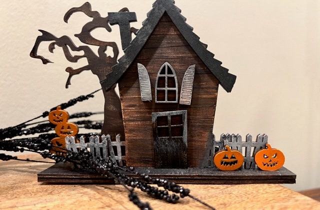 Haunted House paint kit, Halloween, Home Décor, Tiered Tray Decor